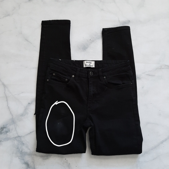 Acne Studios Skin 5 Black Denim Jeans 27/32 - Picture 2 of 6